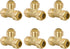 1/2" Push to Connect Tee Brass Plumbing Fitting for PEX, Copper, CPVC Pipe with Upgraded Stiffener (6 Pack)