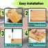 Kamrexi 8 Pcs Cutting Board Metal Feet with Non Slip Pads, Non Slip Metal Cutting Board Feet with Silicone Rubber