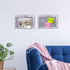 Gray Felt Bulletin Board with White Rustic Wood Frame, Decorative Hanging Board for Office Home