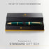Cross Bailey Light Refillable Rollerball Pen - Medium Point, Black Ink, Presented in Gift Box (Polished Green)