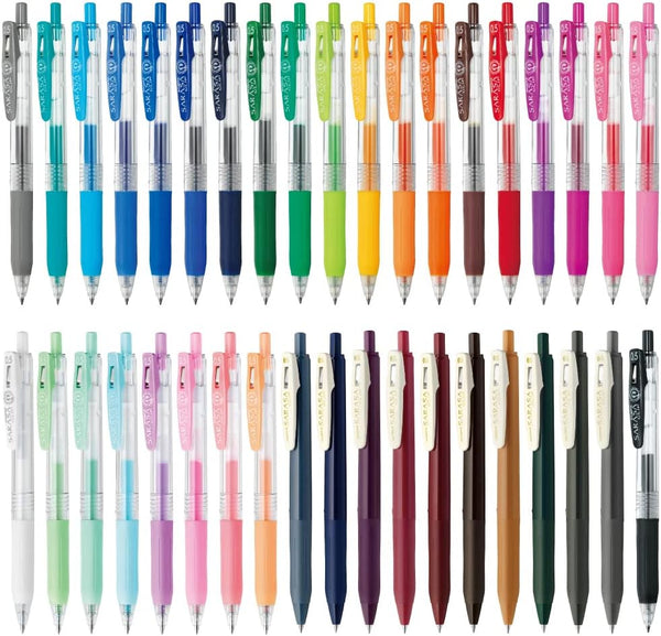 ZEBRA JJ15-38C-AZ Sarasa Clip Gel Ballpoint Pen 0.5mm, 38 Colors