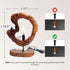 LAPTAIN E12, Wood Table Lamp, Irregular Jujube Tree Wooden Bedside Lamp, Creative Home Decor Table Lamp, Bedside Night