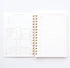DesignWorks Ink A5 6" x 8.25" Juniper Green Textured Paper Notebook with Gold Accents, Lined Pages, Durable Spiral