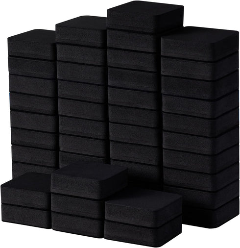 Favourde 48 Pack Magnetic Whiteboard Dry Eraser Cleansers for Classroom, Home and Office (Black)