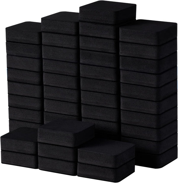 Favourde 48 Pack Magnetic Whiteboard Dry Eraser Cleansers for Classroom, Home and Office (Black)
