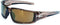 Honeywell Uvex Hypershock Safety Glasses - Brown Frame with Gold Mirror Lens & Anti-Scratch Hardcoat