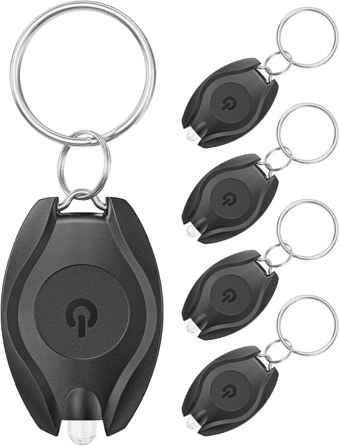 Uniclife 5 Pack LED Keychain Flashlight, Mini Light 14 Lumen for Outdoor Camping and Emergency