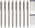 LINFANC 8 Pack Premium Retractable Ballpoint Pens - Medium Point 1.0mm Black Ink for Home, School, Work, Office