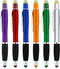 Bible Highlighter with Pen and Stylus, 3 in 1 Combo, Pack of 12 All Yellow Highlighters, Black Ballpoint Ink, Wax Gel