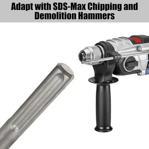 QTLCOHD SDS Max Bushing Tool, 12 Inch x 1 1/2 Inch Bits for Concrete Roughness Coating, Rotary Hammer (25 Pins)