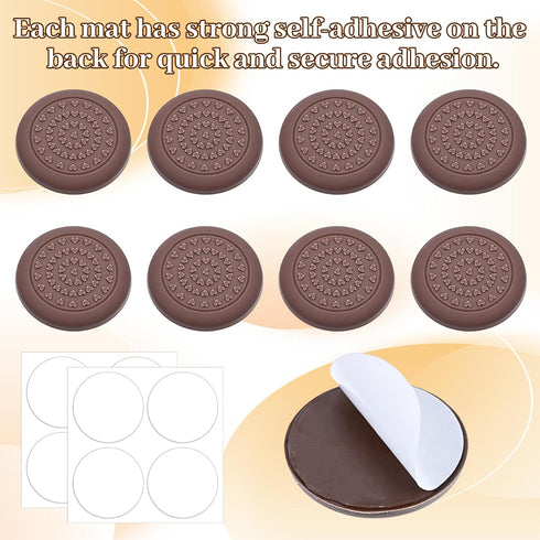 Ymapinc 8Pcs Cutting Board Feet Non Slip, Self-Adhesive Rubber Feet for Cutting Board/Furniture, Anti-Slip Rubber