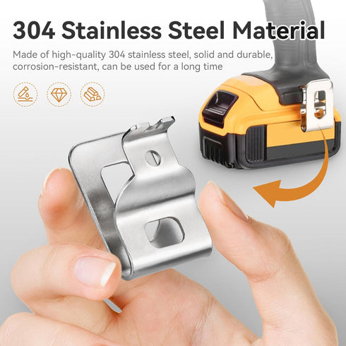 Belt Clips for Dewalt, 8pcs 304 Stainless Steel Drill Clips Tool Hooks with Screws for Dewalt N268241 Fit for 20V Power Tools DCD980 DCD980L2 DCD985L2 DCD985