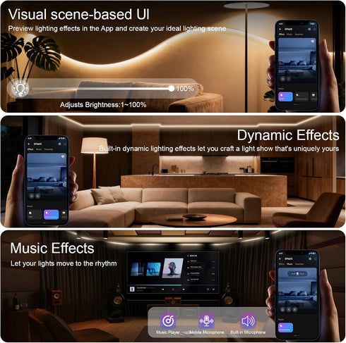 MALIIGAZA Dimmer Lights,17-Key 5-24V LED Light Controller, RF WiFi Smart Remote for Single Color LED Strip Bluetooth