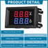 10 Pcs 0.28 Digital Voltmeter Ammeter 100V 10A Volt Amp Meter Current Voltage Tester with Connect Wires Red Blue Dual LED Multimeter Display Panel for Christmas Lights Battery Electricity Monitor