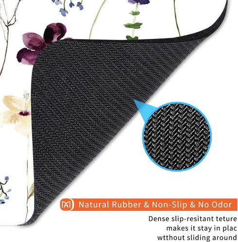 Square Mouse Pad, Beautiful Flowers Plants, Personalized Premium-Textured Custom Mouse Mat, Non-Slip Rubber Base