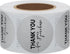 Hybsk Silver Foil Thank You for Your Purchase Stickers - 1.5" Round, 500 Labels per Roll (Silver)