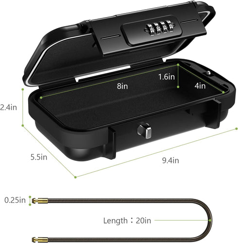 KeeKit Portable Safe Box, Waterproof Combination Key Lock Box for Personal Security, Key Storage for Travel, Beach, Home