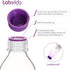 6 pcs 500ml Round Media Storage Bottles with GL45 Screw Cap in Purple, Borosilicate Reagent Bottles