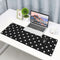Polka Dot Black & White Gaming Mouse Pad Mat - Extended Large XXL (31.5 x 11.8 in), Non-Slip Rubber Base