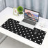 Polka Dot Black & White Gaming Mouse Pad Mat - Extended Large XXL (31.5 x 11.8 in), Non-Slip Rubber Base