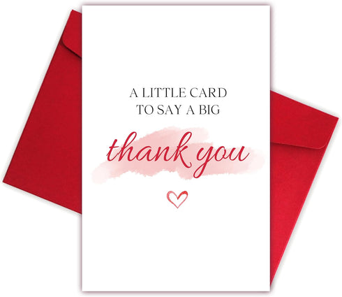 Bewoow Simple Thank You Card for Him Her, Thank You Gifts Card for