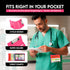 Nursing Clipboard Foldable with Medical Edition Cheat Sheets, 3 Layers Aluminum Clipboard for Nursing Students (Pink)