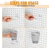 Spakon 6 Sets Pegboard Cups with Ring Hooks, Metal Pencil Holder for Desk Classroom Office Garage Workshop