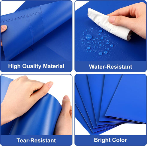 Fulmoon 48 Pack Heavy Duty Plastic Folders, 2 Pockets, Fit Letter Size Paper, Bulk for School Office Home