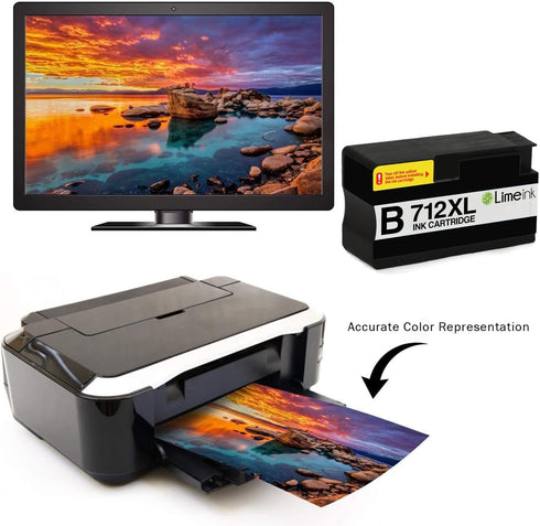 Limeink Compatible Ink Cartridges Replacement for HP 712 Ink Cartridges 712XL for DesignJet T630 T230 T650 T210 Studio