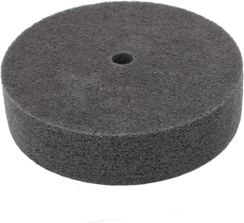uxcell 8" Dia 2" Thick 5P 180 Grit Nylon Fiber Wheel, Abrasive Polishing Buffing Disc, Black
