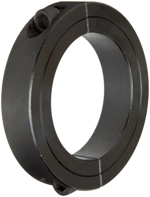 Climax Metal 2C-093 Steel Two-Piece Clamping Collar, 15/16" Bore Size, 1-3/4" OD, Black Oxide Plating, With Set Screw