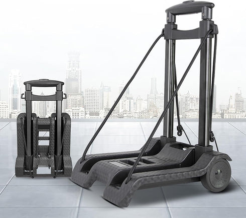 auleef 80lbs Backpack 2 2 Hand Truck Folding Hand Dolly Duty Collapsible Shopping Cart Trolley on Wheels Elastic Ropes