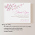 5.5x4.25 Pink Floral Cherry Blossom Sympathy Thank You Cards, Personalized Bereavement Funeral Thank You Cards