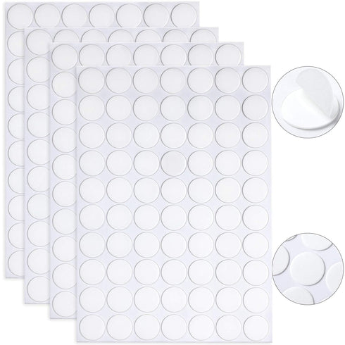 JANYUN 280 Pcs Double Sided Sticky Dot Stickers, Clear Sticky Tack for Festival Decoration (20mm, 280)