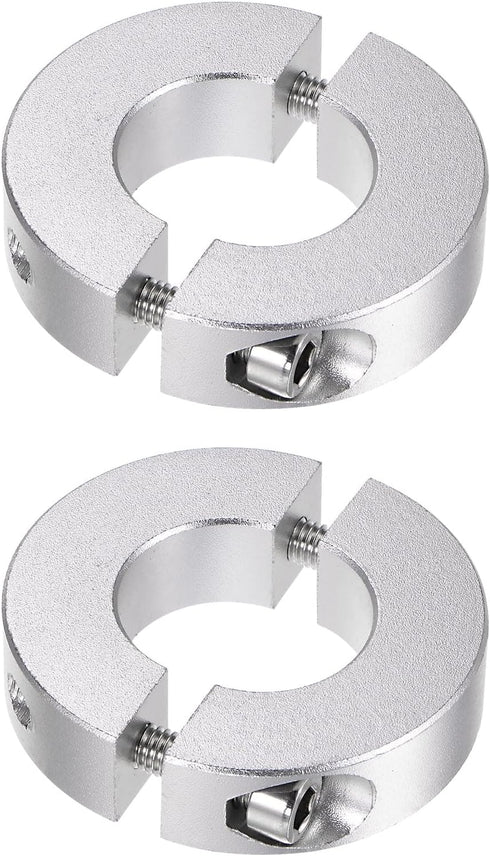 HARFINGTON 2pcs Double Split Shaft Collar for 22mm Shaft, Set Screw Clamp-On Collars, 45mm OD, 12mm Width