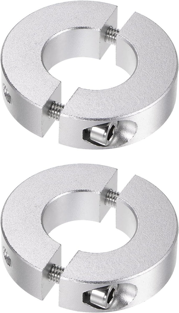 HARFINGTON 2pcs Double Split Shaft Collar for 22mm Shaft, Set Screw Clamp-On Collars, 45mm OD, 12mm Width