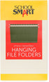 School Smart Hanging File Folders, Legal Size, 1/3 Cut Tabs, Pack of 25, Green
