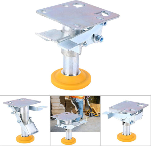 3in Capability100kg/220.46lb(X-75-32-3) Trolley Brake Floor Lock Iron Galvanized Trolley Cart Lock with TPU Pad