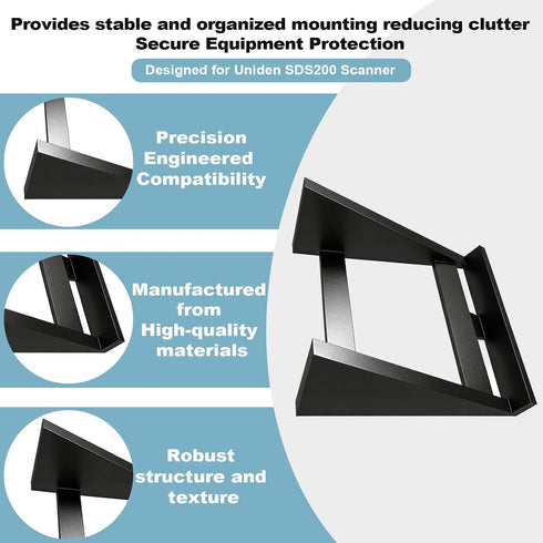 JcoGel SDS200, SDS200 Heavy-Duty Base and Mobile Scanner Stand, Desktop Mount Holder Compatible with Uniden for Uniden