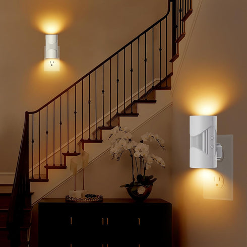 3 Dimmable 2 Pack) easuntec Night Light, Night Lights Plug into Wall, Warm Led Night Light, Dusk to Dawn Light Sensor