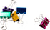 Baumgartens Medium Binder Clips, 1", 5/Pkg, Assorted Colors