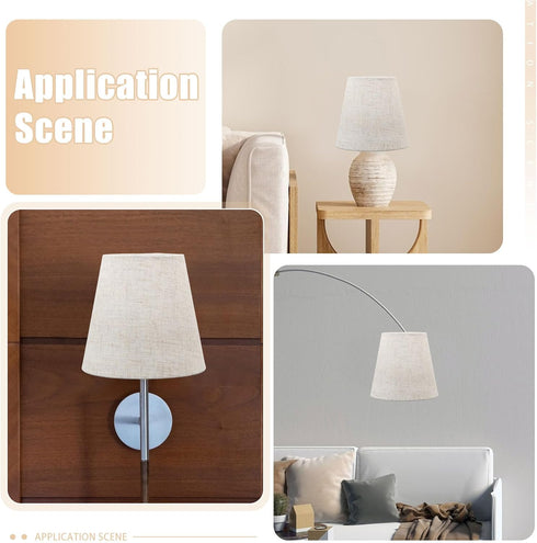 6 Bulb 3.6~5.5x 5.1 inch CHGCRAFT Pcs Small Lamp Shades Clip on Replacement on Shades Cloth Chandelier Lampshades