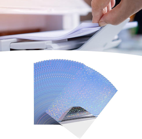 Kikumi 20 Printable Sticker Paper, Fast Ink Absorption, Printable Adhesive Paper, Easy to Use, Fast Drying, for Copiers