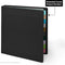 Carstens 1-Inch Heavy Duty 3-Ring Binder - Black, Side Opening, Durable Plastic, Waterproof Cover, Holds 125 Sheets