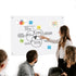 Magnetic Glass Whiteboard 24" x 18", Frameless Dry Erase Board with 1 Marker Tray and 3 Magnets for Office Home