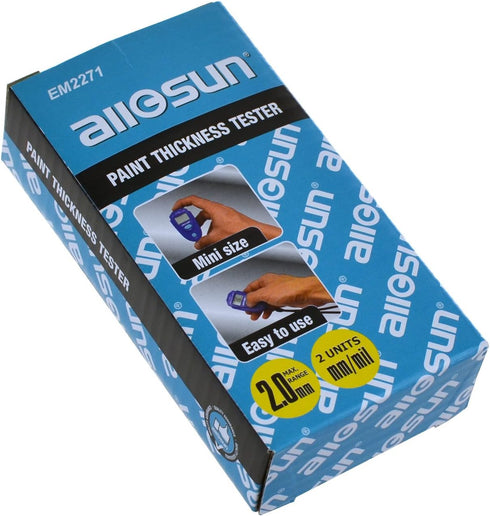 allsun Paint Thickness Gauge, Automotive Digital Car Coating Thickness Meter with Calibration Data Hold