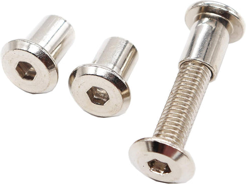 binifiMux 10-Set M8x45mm Countersunk Rivet Hex Socket Cap Bolts and Hex Head Barrel Nuts for Furnitures Cribs Chairs