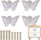 4 Pcs White Butterfly Creative Cabinet Drawer Handle, Zinc Alloy Knob for Wardrobe Dresser Door