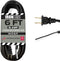 Iron Forge Cable 14 AWG Replacement Power Cord, 6 Ft Black Extension Cable with Open End, 2 Wire 14/2 SJT