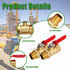 2 PCS Lead-Free Brass Mini Ball Valve Shut Off Switch, 1/4" NPT Male x 1/4" NPT Female Pipe Fittings